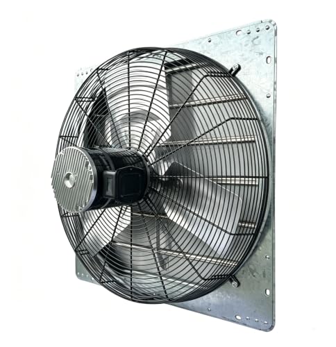 iLIVING 24" Smart Wall Mounted Shutter Exhaust Fan, 4244 CFM, 12-Speed, WiFi App Control Ventilation for Garages, Warehouse, Barn, Greenhouses, Auto Temperature Humidity Control, BLDC Motor, Hardwired - size: 24-inch