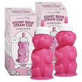 Legendairy Milk Honey Bear Straw Cup Silicone for Babies (Pink), 8 oz. Dishwasher Safe Baby Straw Cup, Food Grade Silicone, Honeybear Sippy Cup for Ages 4+ Months (Pack of 2) - color: Pink