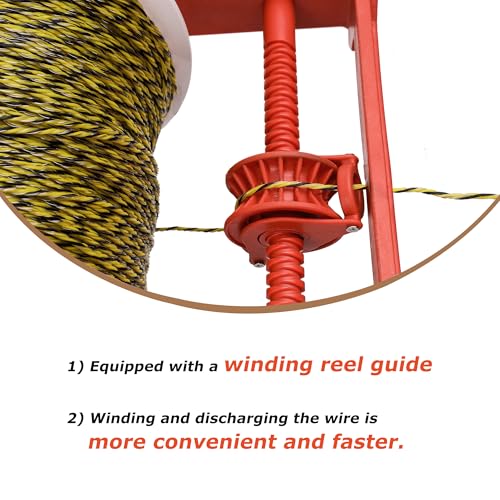 Reel Guide, 3:1 Geared Electric Fencing Reel Accessories, Auxiliary Reeling Tool, Can Only be Equipped with Our Reels, Not Applicable to Extended Winding Reels