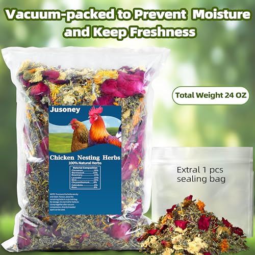 24 OZ Nesting Herbs for Chicken Coop, Premixed 8 Dried Herbs Nesting Pads,Chicken Coop Accessories Help Coop Smell Promote Egg Production - size: 24 OZ