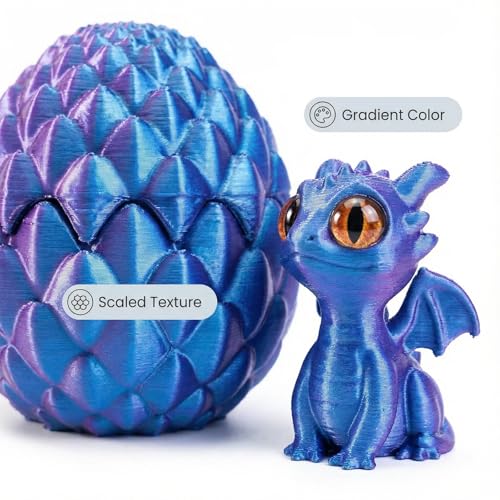 Mini 3D Printed Toys Dragon Eggs, Prefilled Easter Dragon Eggs with Dragon Inside, 3D Printed Fidget Toys for Stress Relief, Easter Basket Stuffers & Surprise Gifts for Boys and Girls (15 Pack) - color: Easter