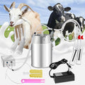 Cow and Goat Milking Machine Electric, 10 L Goat Milker Machine, 5200mAh Rechargeable Vacuum Pump Milker with Food-Grade, Auto-Shutoff Check Valve, 4 Silicone Teat Cups for Small Farms & Homestead