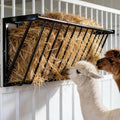 Wall Mounted Hay Feeder & Blanket Holder, 63" 67 Gal Heavy Duty Steel Hay Rack for Horse Stall, Goat Shed, Sheep Barn, Organizer for Feeding and Storage - size: 63 in