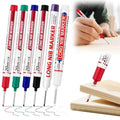 6 PCS Long Head Deep Hole Marker Pens,20mm Long Nib Marker, Longs Nose Markers, Waterproof Construction Markers Marking Tool,Permanent Markers Carpenter Ink marker Pens,Metal marking Pens - color: 6PCS-20MM-Red/Blue/Green/Black/White/Purple
