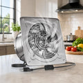 Voltset 8-Inch Kitchen Exhaust Fan, Wall Mounted Extractor Fan with Switch | Metal Housing | High Airflow (535 CFM) | Pure Copper Motor | Built-in Backdraft Damper | Kitchen, Garage & Shed Ventilation - size: 8 Inch with Switch