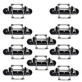Electric Fence Corner Polytape Insulator, Black, 10 Pack | End Insulator with Buckles, For Wood Post, Tape Connector with Screw, For Polytape up to 45 mm - style: 10