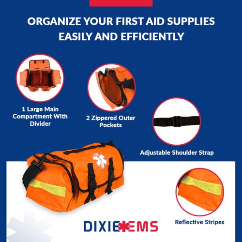 Dixie EMS First Responder On Call Trauma Bag W/Reflectors - Orange - color: Orange