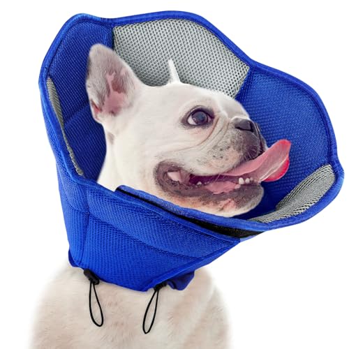 Dog Cone - Soft Cone for Dogs to Stop Licking, Pet E-Collar Alternative After Surgery, Adjustable Pet Recovery Collar for Wound Healing, Blue Small - color: Blue, size: Small