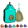 Majestic Ally 1200 D Hay Feeder Tote Bag for Horses, Sheep with Reflective Trim- Reduces Waste - Comes with 36” Hay Net. (Turquoise) - color: Turquoise