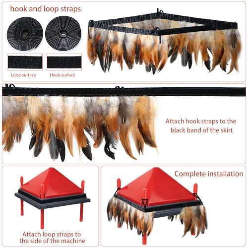 Feathers for Chick Brooder Heating Plate Comfort Feathers for Chick Warmer Chicken Coop Brooder Plate Warm Like Mother Hen (10" x 10", 4 Pack) - size: 10" x 10", 4 Pack