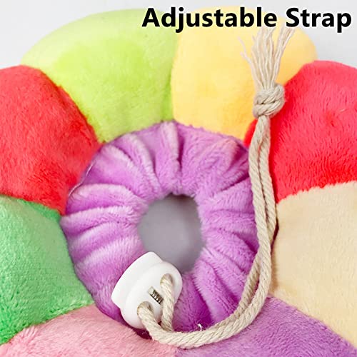 Adjustable Rabbit Protection Cone Collar,Soft Pet Recovery Collar for Rabbit/Chinchilla/Guinea Pigs/Kitten After Surgery Wound Healing,Elizabeth Neck Recovery E-Collar for Small Animals (XS) - size: XS