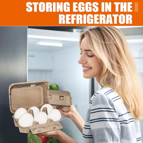 tutata Goose Egg Cartons, 15 Pack, Half Dozen Jumbo Egg Carton, Blank Top | Pulp Carton, for Goose Eggs Or Jumbo Duck Eggs
