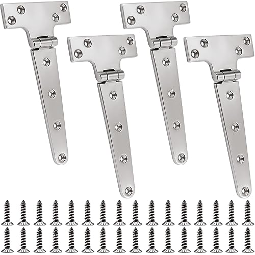 316 Stainless Steel T Hinges Marine Grade 8'' x 4" Heavy Duty Boat Hatch Hinge (196 mm X 97 mm) 4 Pack Casting Cabinet Hardware Door Hinge with Screws - style: 8'' x 4" 4 Pack