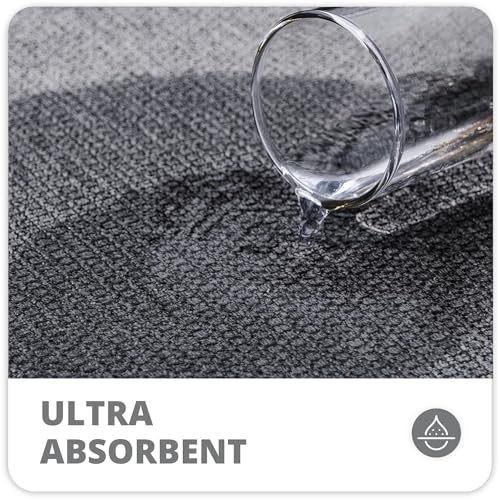 Bath Mat,Ultra Thin Bathroom Rugs,Rubber Bath Mats for Bathroom,No Slip Bath Rug,Quick Dry,Machine Washable,Low Pile,Absorbent,Shower Outside,Sink,Home Decor Accessories.Dark Grey,1'8"x2'8"(20x32inch) - color: Dark Grey, size: 1'8" X 2'8" (Rectangular)