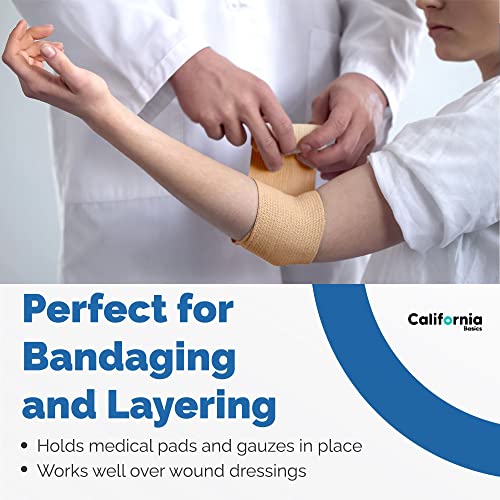 Self-Adhesive Bandage Wrap - Suitable for All Sports - Breathable Athletic Tape for Wrists - Knee and Ankle - Self Adhesive Bandage- 4 Inch- 16 Pack - Brown - color: Brown, size: 4 Inch x 5 yard- Pack of 16