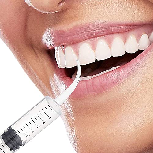 40 Pack 12ml Dental Syringe with Curved Tip for Oral Dental Care, Lab, Feed Small Pet - size: 12ml-40Pack