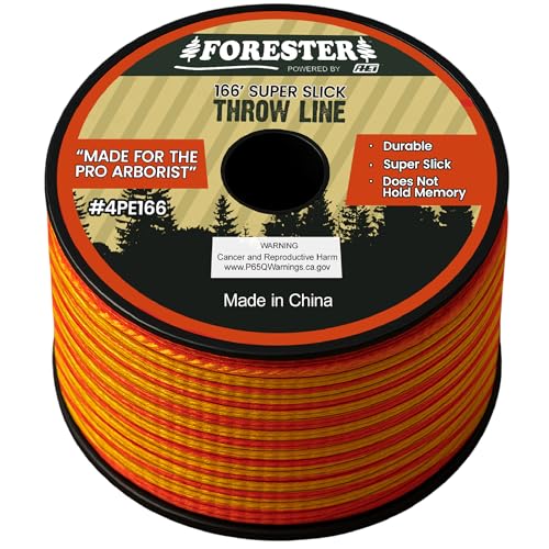 FORESTER Arborist Throw Line Kit | Throw Weight & 166ft Rope | Ultra Slick 100% Polyester Rope | Arborist Equipment for Tree Climbing - style: 15oz Throw Weight