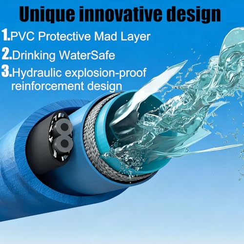 12FT Heated Rv Water Hose Camper Water Drinking Water Safe Garden Hose -45 ℉ with Electrically Heated, Lead and Bpa Free, 3/4" Adapter, Led Plug, for Rv Camper/Home Winter Accessoriesose - size: 12FT