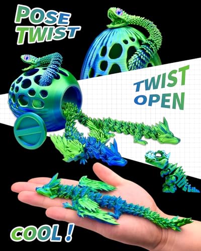5 Pcs，12" 3D Printed Dragon Eggs,Dinosaur Egg,Crystal Dragon Toys,Snake Eggs, Animals,Fidget Toy,Desk Executive Toy，Easter Eggs Basket Stuffers,Toys for Boys Kids Teen 5-7 4-6 8-12 - color: Oo-01