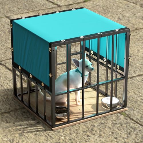 ColourTree 2' x 3' Turquoise Custom Size Shade Cloth with Grommets - 90% Sunblock, Durable Mesh Fabric Tarp for Dog Kennel Cover, Fence Privacy Screen, Greenhouse, Chicken Coop & Pet Playpen. - color: Turquoise, size: 2' x 3' Custom Size