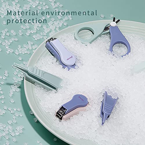 Baby Nail Clippers Set, Baby Nail Kit with Cute Case, Infant Manicure and Pedicure Health Grooming Care Can for Newborn, Kids and New Parents As Shower Gifts (Pink Bear) - color: Apricot Bear