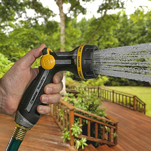 Melnor RelaxGrip Metal 8-Pattern Hose Nozzle: Thumb Operation | 65188AMZ | Comfortable Grip | Less Hand Strain | Lightweight Design | Durable Metal Threads | Trigger Lock - size: 8-Pattern, style: Thumb Control