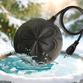 110W Bird Bath Heater for Outdoors in Winter, Submergible Cast Aluminum Chicken Water Heater with Thermostatically Controlled Bird Bath Deicer Pond Deicer for Livestock - color: BLACK