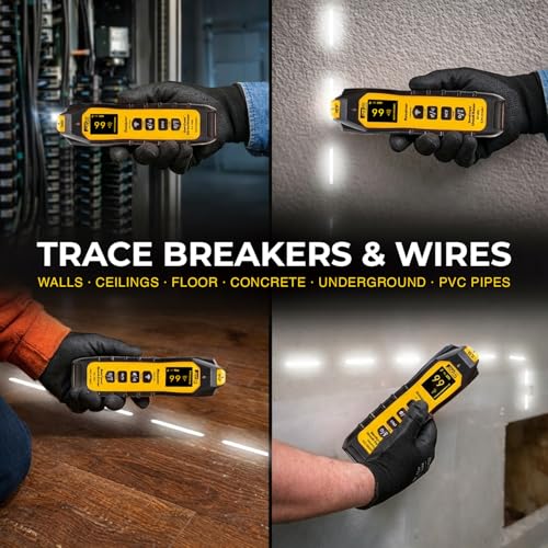 Ideal Electrical SureTrace Pro Circuit Tracer (61-950), 0-600 Volts | Non-contact voltage tester, continuity test, receptacle testing, measures AC amperage to 600A, find breakers, faults, & more