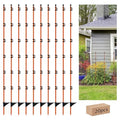 20Pcs 45in Electric Fence Post Fiberglass Stakes Temporary Fence | Electric Fence Post Temporary Fence Stakes with Clips for Cows, Sheep&Animals, Garden Protection Pole for Livestock Control