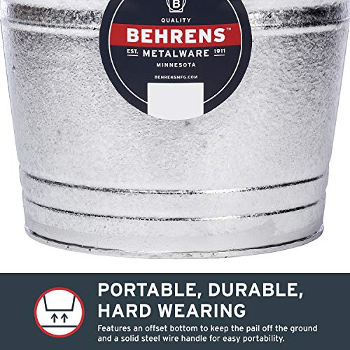 Behrens 1212 12-Quart Steel Pail - size: 12-Quart, style: Hot Dipped