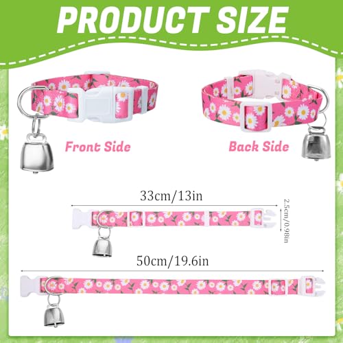 5 Pack Floral Goat Collars Adjustable Grazing Collar with Copper Bells | Anti-Lost Loud Bronze Bell for Farm Animals Sheep Cows Goats Accessories - color: 5 Pack