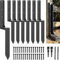 IRONBABE 33.62" Fence Post Repair Kit, Fix Leaning 4x4/6x6 Wood Post, 8Pack | Anchor Ground Stake, Thickened 11-Gauge, Heavier at 5.47lb, One-Piece, No Dig, Quick Installation, Powerful Support, For Yard - size: AS1-8Pack 35.18x7.06x9.77"