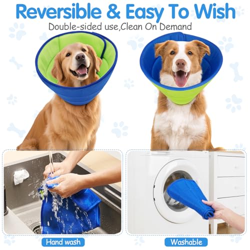 Upgraded Soft Dog Cone Collar for Post-Surgery Recovery – Adjustable Elizabethan Alternative to Stop Licking, Lightweight Breathable Mesh, Fits Most Breeds (S) - size: S