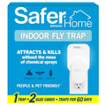 Safer Home Flying Insect Trap, Plug-In Fruit Fly Trap for Indoors, 1-Pack | Flying Insect, Moth, & Gnat Trap, Fruit Fly Killer, Fly Catcher, 24/7 Catch, Chemical-Free, 1 Trap + 2 Glue Cards, SH502 - size: 1 Trap + 2 Glue Cards