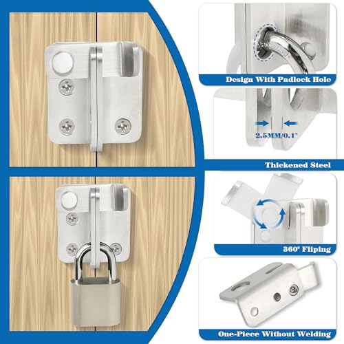 Alise Flip Latch Door Latch Heavy Duty Gate Latch Barn Door Lock,Brusehd | SUS 304 Stainless Steel Door Latch Lock for Wooden Fence Shed Barn Chicken Dog Cage Window Cabinet Backyard Garage - color: Brushed Nickel, size: Small Size (SUS304 SS)