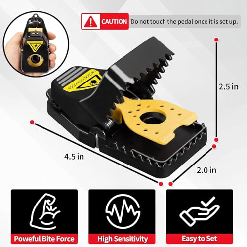 LULUCATCH Mouse Traps Indoor for Home, 60 Pack Snap Traps for Mice, No See Kill Quick-Set Reusable Sanitary Pet Safe Rodent Catcher for Home, Kitchen, Garage, Office - size: 60 Pack