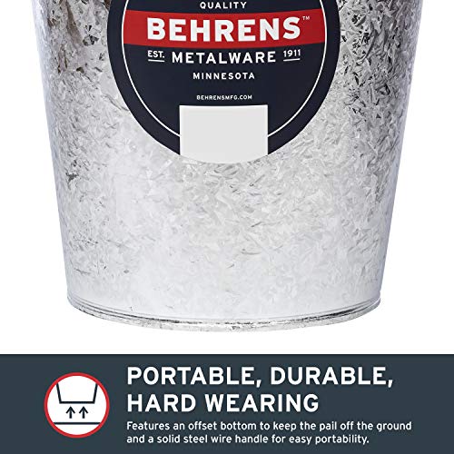 Behrens Hot-Dipped Galvanized Steel Utility Pail, 22-Quart - size: 22-Quart, style: Hot Dipped