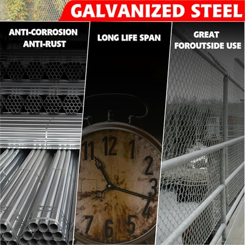 4 Pack 1-5/8" Chain Link Fence Frame Gate Post Female Hinge, Galvanized Steel Gate Hinge for Fence Posts, Bolts & Nuts Included - size: 1-5/8" Female