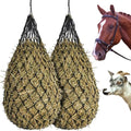 Hay Bags for Horses, 2 Pack Hay Nets for Horses Slow Feed, Goats, Livestock, 40" Large Opening Polyester Rope Hay Nets for Horses with Drawstring, Reduces Waste for Travel Pasture Stall Use