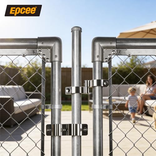 2 Pack 1-7/8" x 1-7/8" Chain Link Fence Gate Hinge, 304 Stainless Steel Heavy Duty Male Female Post Hinges with Bolts and Nuts - color: 1-7/8", size: 1-7/8"