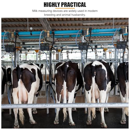 PSU Milk Meter for Milking Machine, 31kg/68lb Transparent Measuring Bottle with Scale, Accurate Milk Flow Meter for Cattle Livestock in Dairy Parlor with Mounting Kit
