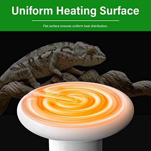 HealSmart Reptile Heat Lamp Bulb Ceramic Heat Emitter 150W No Light Emitting Brooder Coop Heater for Amphibian Pet & Incubating Chicken, White - color: 2 Pcs (White), size: 150 Watts New
