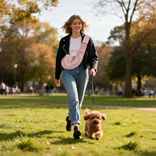 Dog Sling Carrier for Small Dogs and Cats Up to 16.5 Lbs, Soft Pouch Breathable Mesh Pet Crossbody Shoulder Bag, (Blue, 1 Pcs) Intended for Outdoor/Camp/Travel - color: Blue