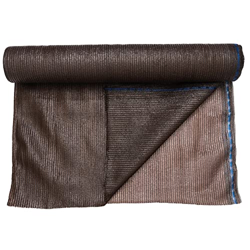 5'10" x 100 FT 60% Shade Cloth Roll Brown | Green HDPE UV Resistant Breathable Eyelets Sun Protection for Greenhouse Garden Fence Pergola Patio Flower Plant Kennel - size: 5'10"x100ft - 60% - Brown