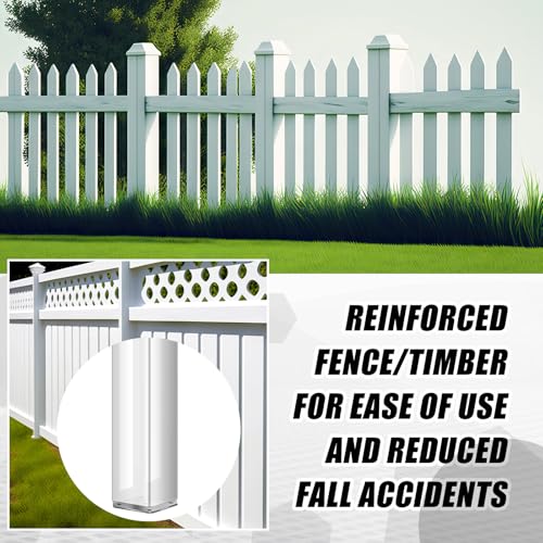 2 Sets 5" X 5" X 48" Vinyl Fence Concrete Post for Newel Posts Mount Tower | Heavy Duty Fence Post, with Mounting Kit, Galvanized Steel, 300 lbs Load Capacity - size: 5" X 5" X 48"