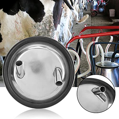 Uxsiya Milk Bucket Gasket Milk Bucket Lid for Sheep for Milking Machine Two Open Lid