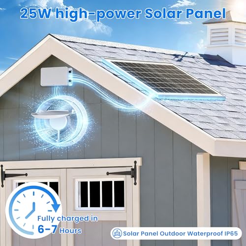 Chicken Feeder Port 6 Pack, Solar Fan for Chicken Coop with Battery