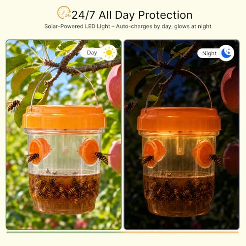 SheeChung [2026 Upgraded] Wasp Traps Outdoor Hanging - 2 Pack