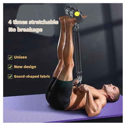 Multifunction Tension Rope Set,Upgraded Smart Stirrup Puller | Adjust Sit Up Bar-Pedal Puller Tensioner Workout Bands Resistance With Abdomen/Waist/Leg/Hips/Chest/Back