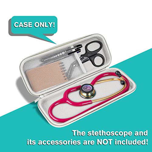 ProCase Stethoscope Case for 3M Littmann Classic III/Cardiology IV -Grey | Compatible with Lightweight II S.E, MDF Acoustica, Hard Travel Carrying Case for Nurse, Stethoscope Storage Organizer - color: gray